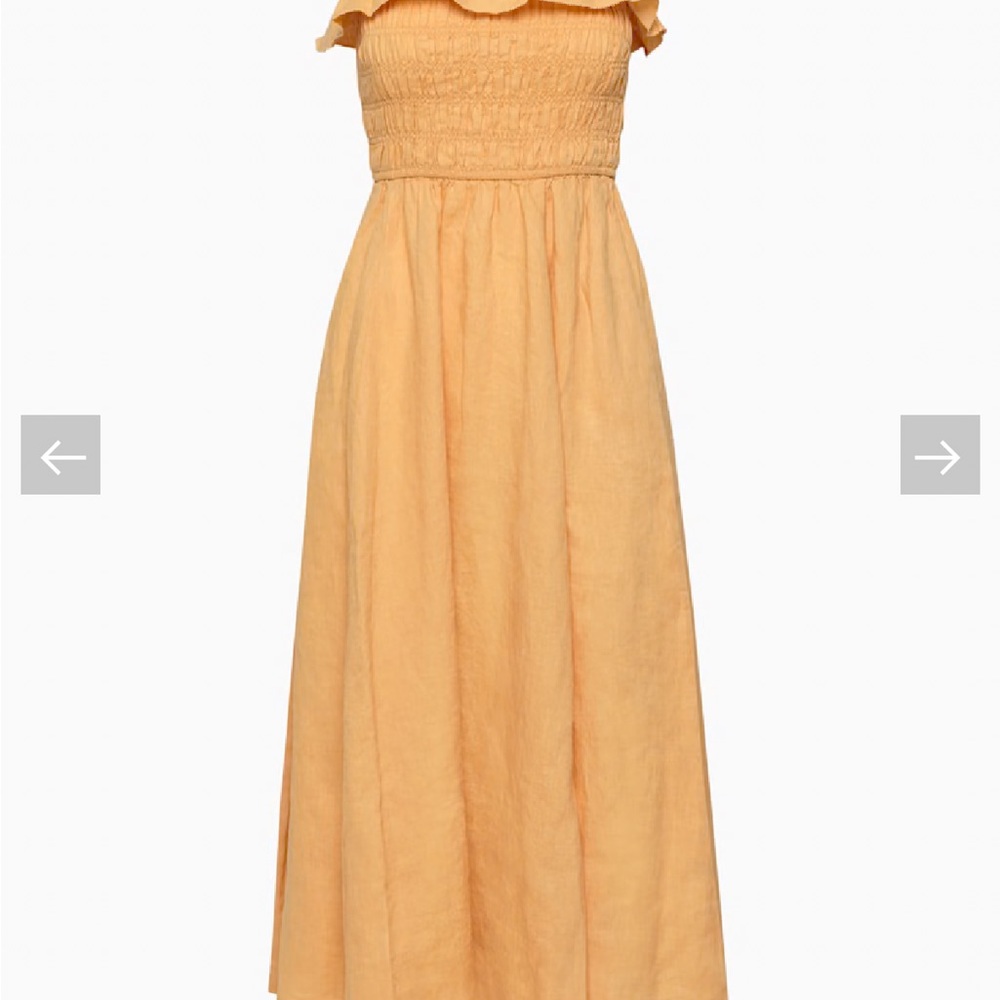 Aritzia Peach Ruffle Maxi Dress - Picture 3 of 5